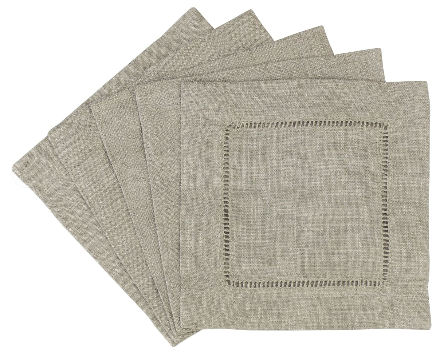 Monogrammed Cocktail Napkins (Oatmeal)