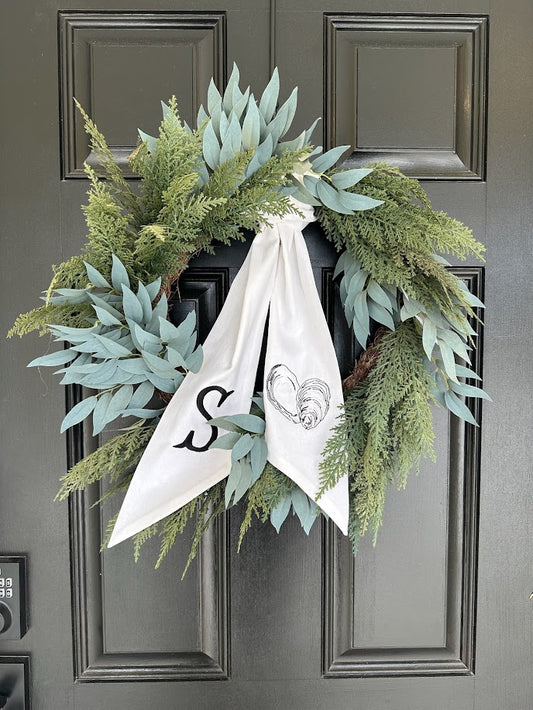 Double Wreath Sash - Oysters