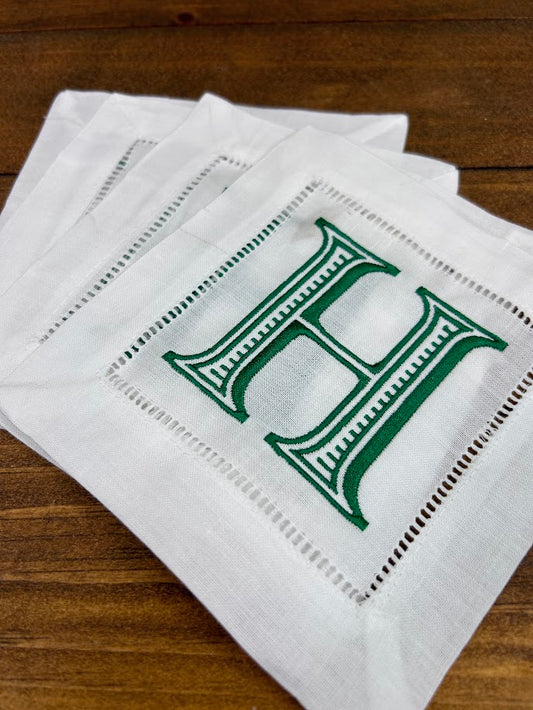 Monogrammed Cocktail Napkins