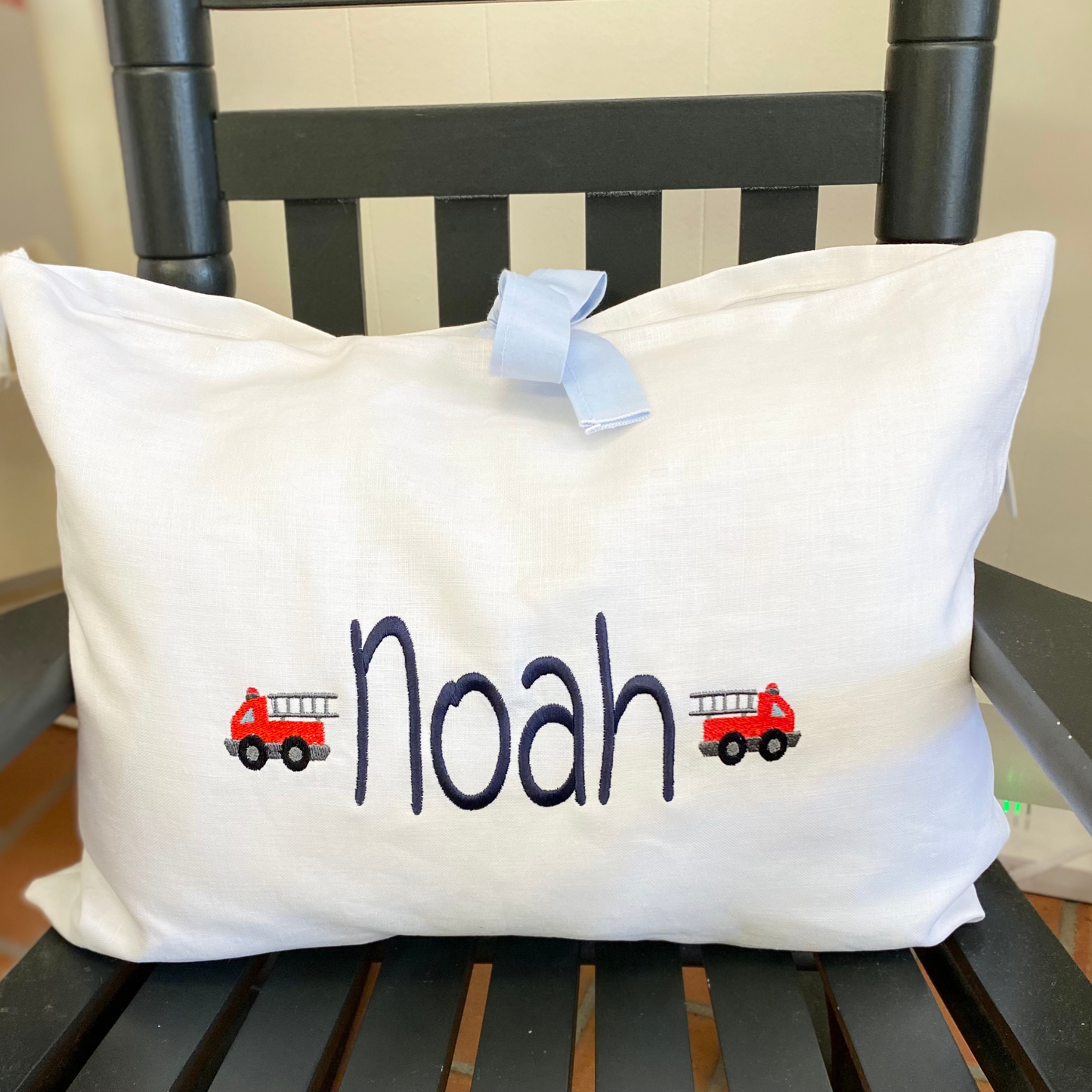 Linen Tie Pillow with Insert