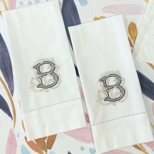 Monogrammed Kitchen Tea Towel