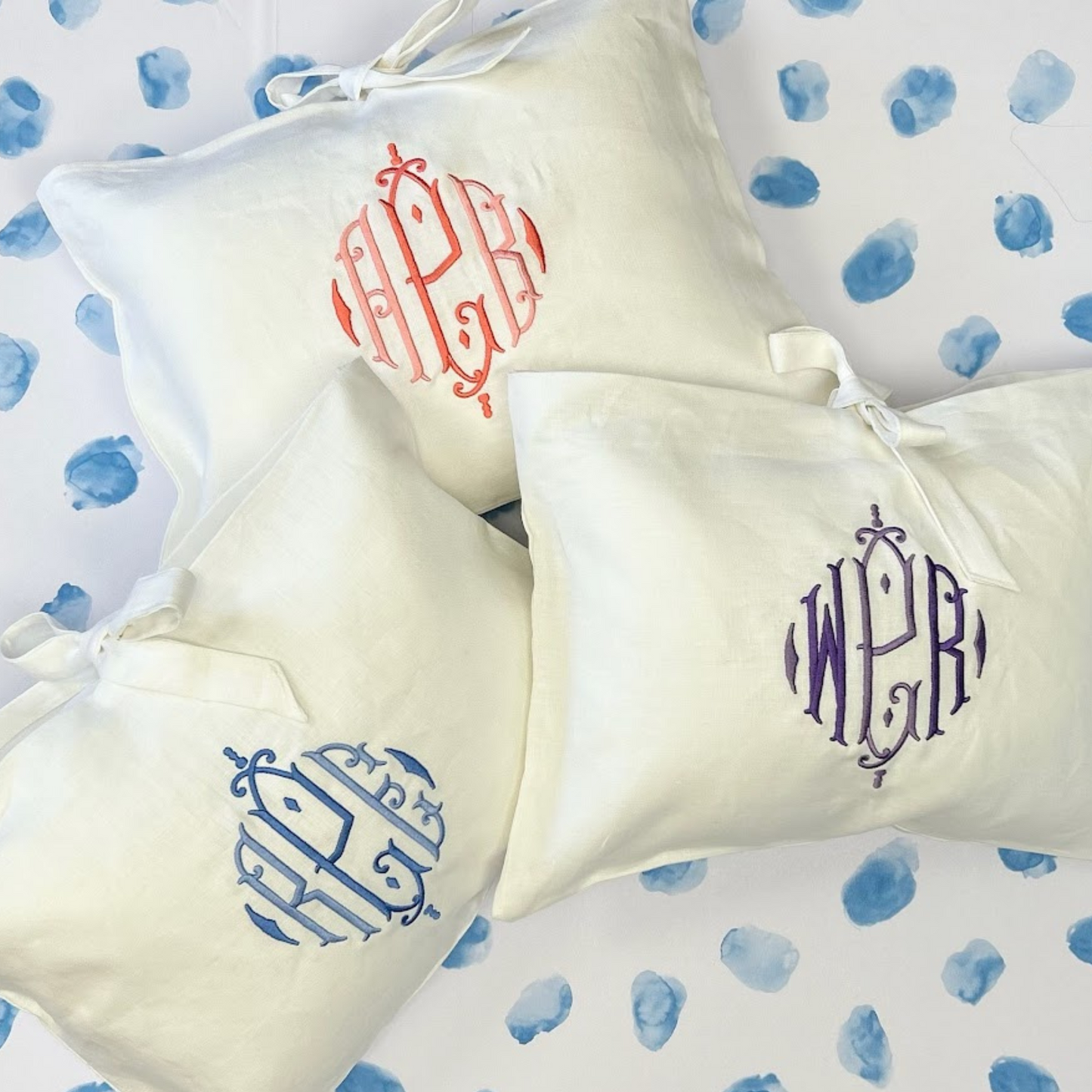 Linen Tie Pillow with Insert