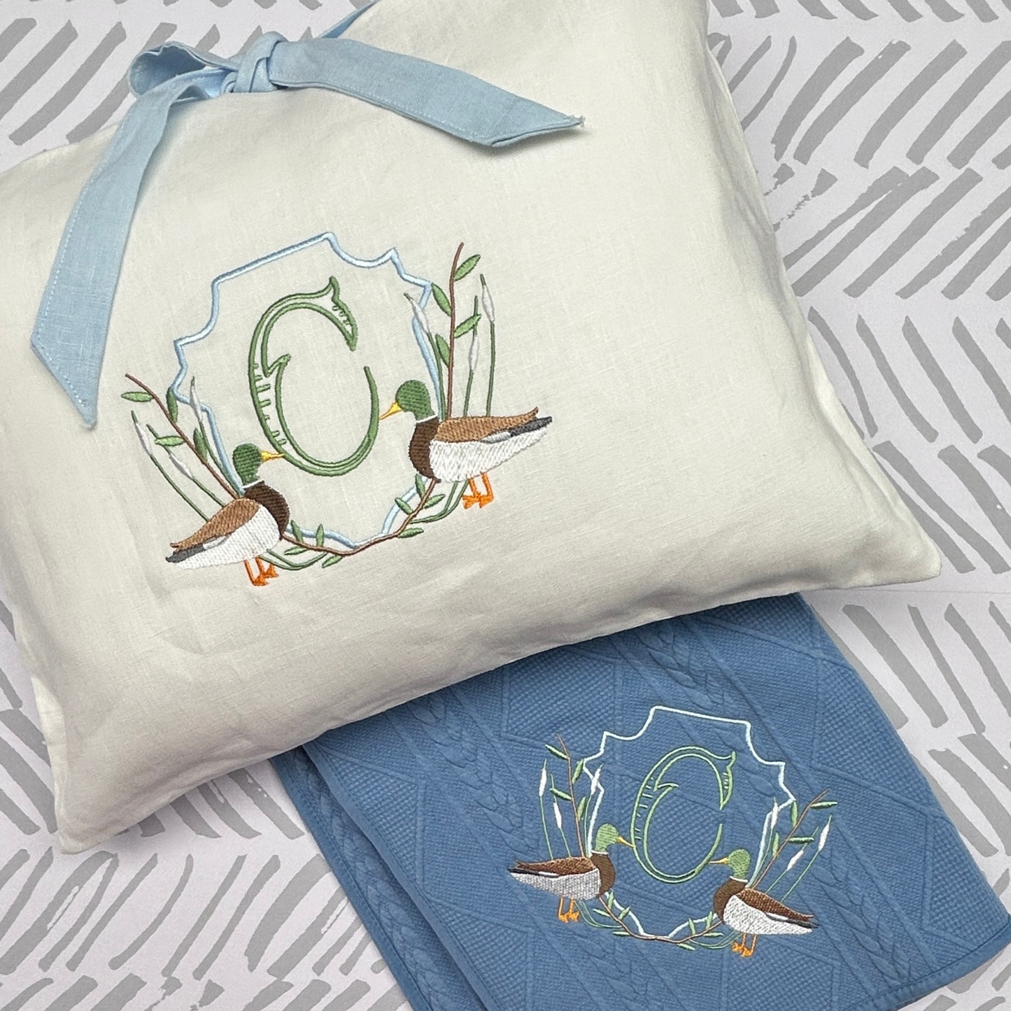 Linen Tie Pillow with Insert