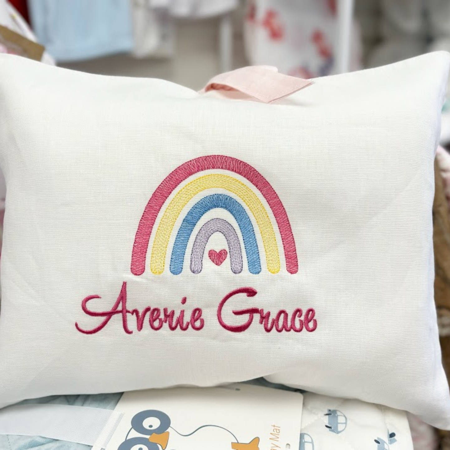 Linen Tie Pillow with Insert