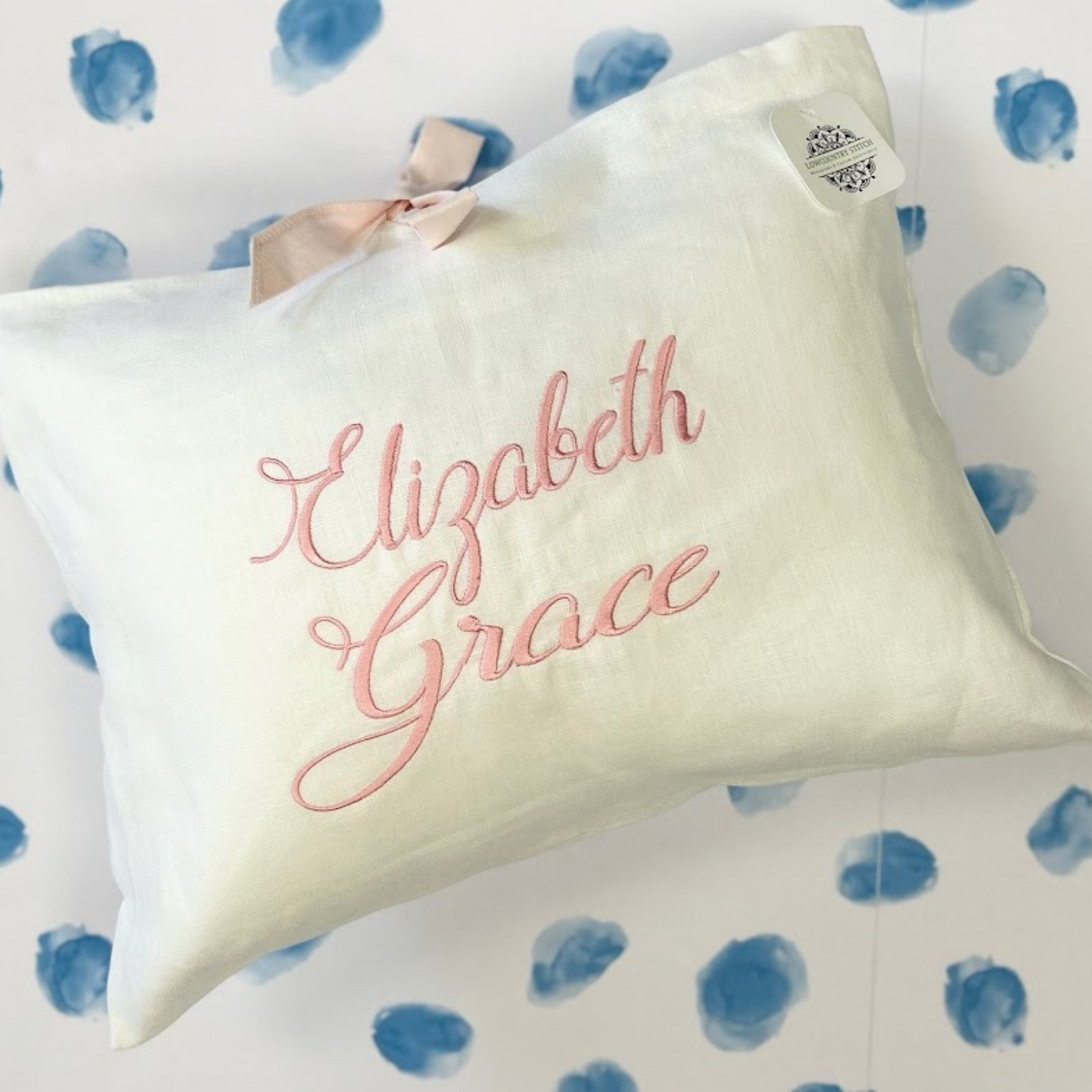 Linen Tie Pillow with Insert