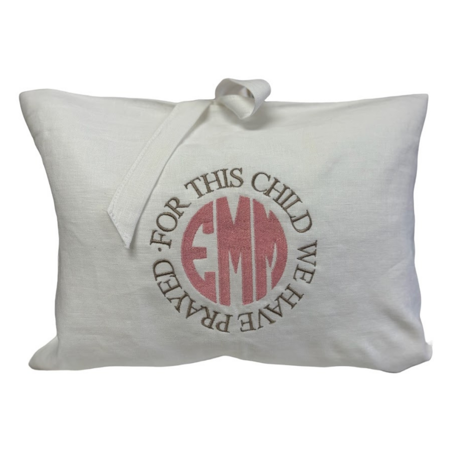 Linen Tie Pillow with Insert